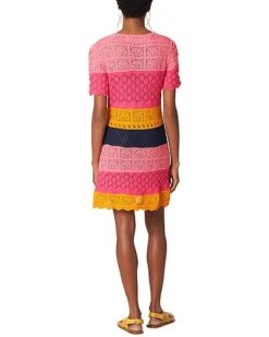 Alternative view of Carolina Herrera Striped Crochet Knit Mini Dress Women