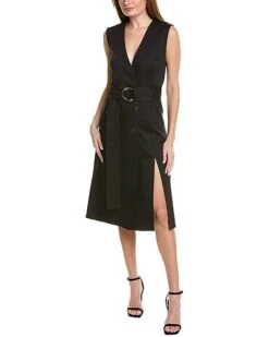 Carolina Herrera Double-Breasted Wrap Dress Women