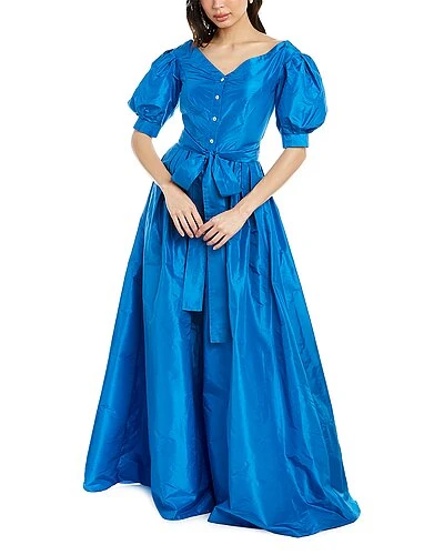 Carolina Herrera Off-The-Shoulder Silk Gown Women 1 Carolina Herrera Off-The-Shoulder Silk Gown Women