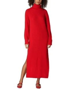 Carolina Herrera Rib Knit Turtleneck Cashmere Dress Women