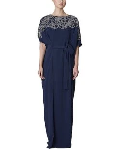 Carolina Herrera Sequin Bateau Neck Caftan Women