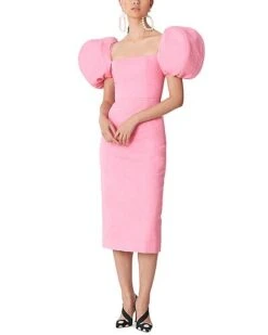 Carolina Herrera Puff Sleeve Midi Dress Women